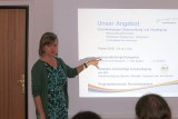 Barbara Einwag během prezentace ubytovacích možností, které Svaz mládežnických ubytoven Sasko nabízí (foto Jiří Majer)