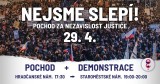 Za nezávislost justice pořádala pochod iniciativa Milion chvilek pro demokracii 29. 4. 2019